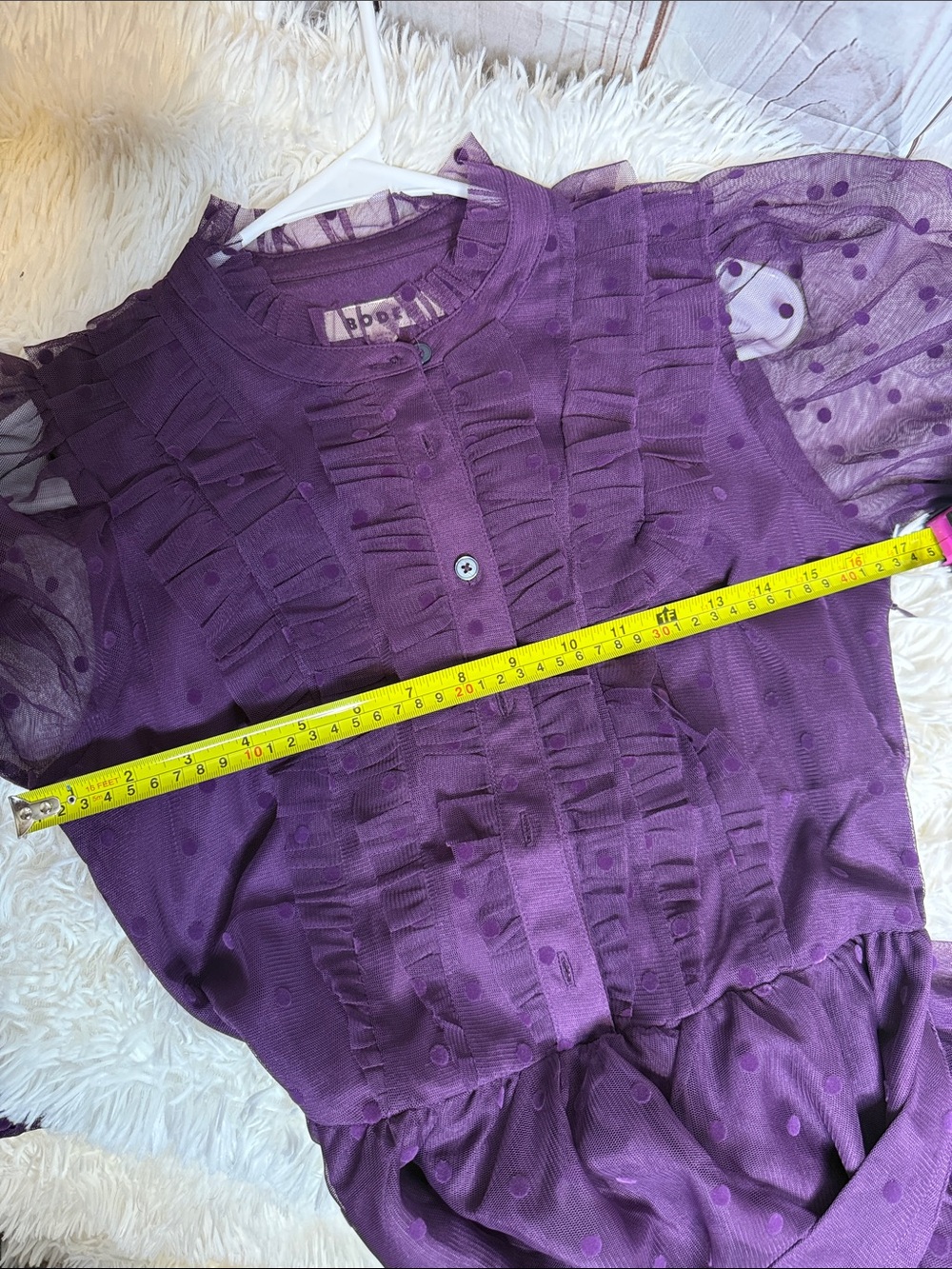 Boden Tulle Ruffle Maxi Dress Viola Purple - Picture 6 of 10